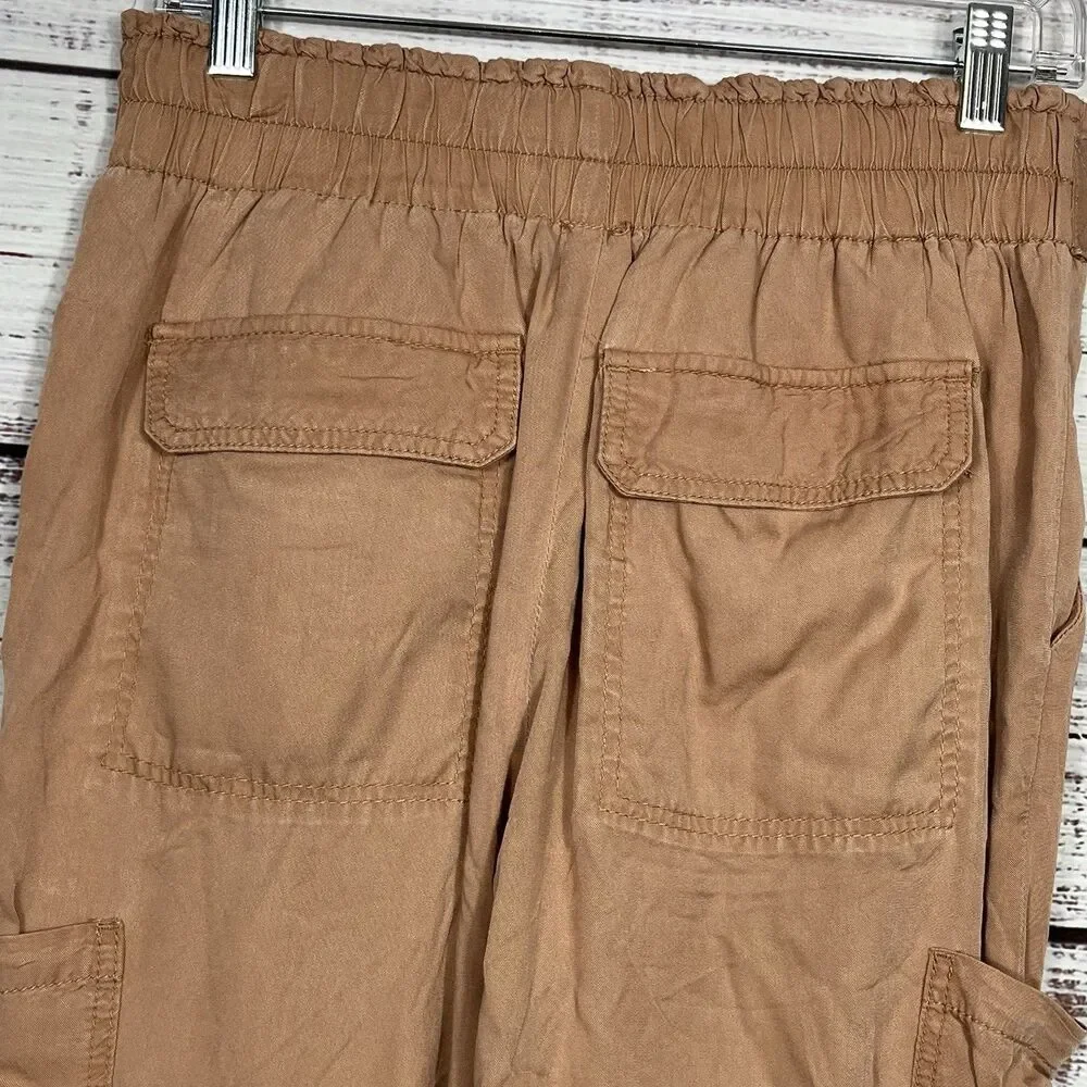 Free People Pants Women’s 4 Summers Over Cargo Belted Button Fly High Rise Pink